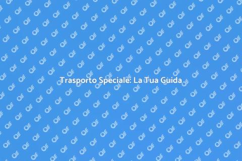 Trasporto Speciale: Soluzioni Efficaci