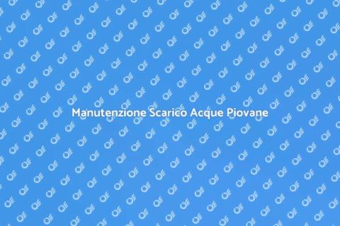 Riparare Scarico Acque Piovane