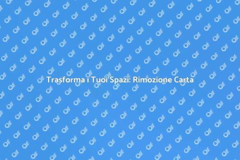 Rimozione Carta da Parati Professionale