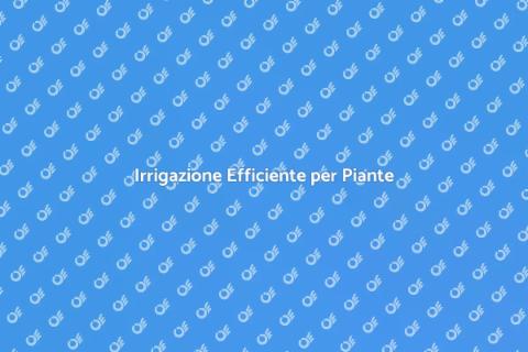 Sistema di Irrigazione per Coltivazioni