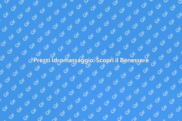 Idromassaggio: Costi e Vantaggi
