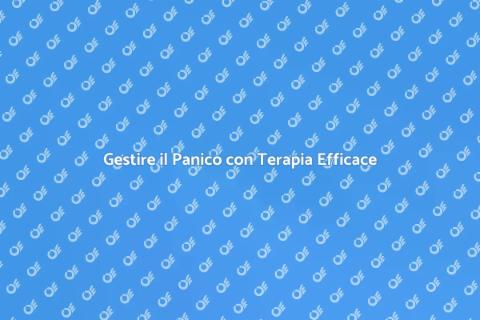 Terapia per Disturbo da Panico