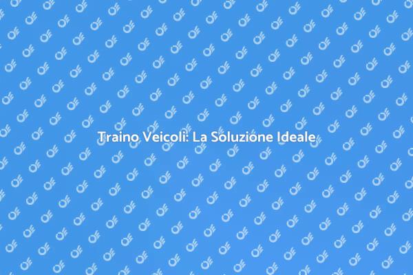 Traino Veicoli: Affidati ai Professionisti
