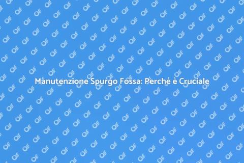Controllo Spurgo Fossa Biologica
