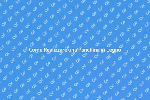Panchina in Legno per Esterni