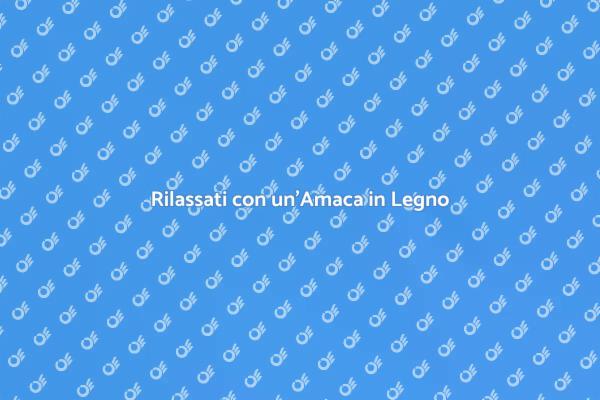 Il Relax con un'Amaca in Legno