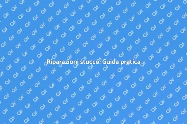 Ripara lo stucco e rinnova casa