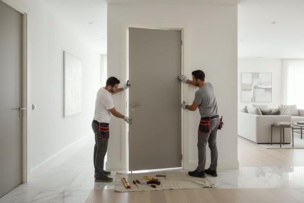 Installare porta da interno