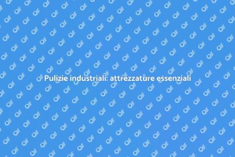 Attrezzatura per pulizie industriali