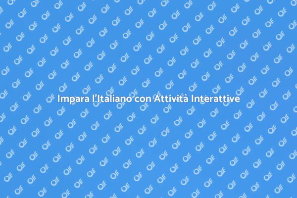 Scopri l'Italiano con Attività Autonome