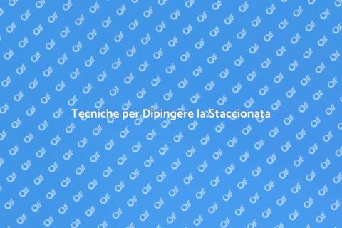 Dipingere una Staccionata: Guida Pratica