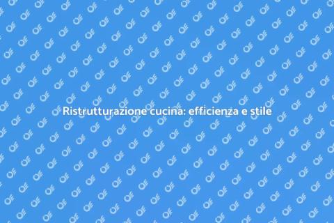 Ristrutturare la cucina per energia
