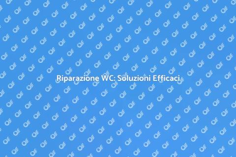 Riparare un WC: Guida Pratica e Veloce