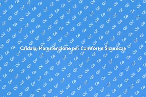 Manutenzione Caldaia: Il Tuo Comfort Sicuro