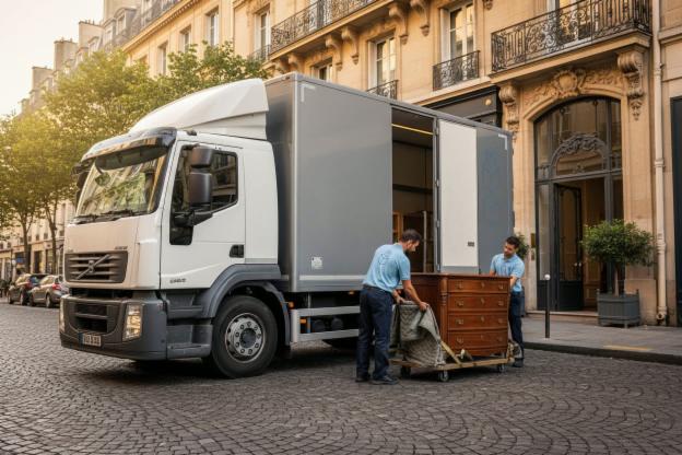 Un trasportatore per un organizzare un trasloco