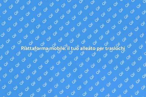 Affittare piattaforma mobile per traslochi