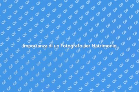 Fotografo Professionista per Matrimonio