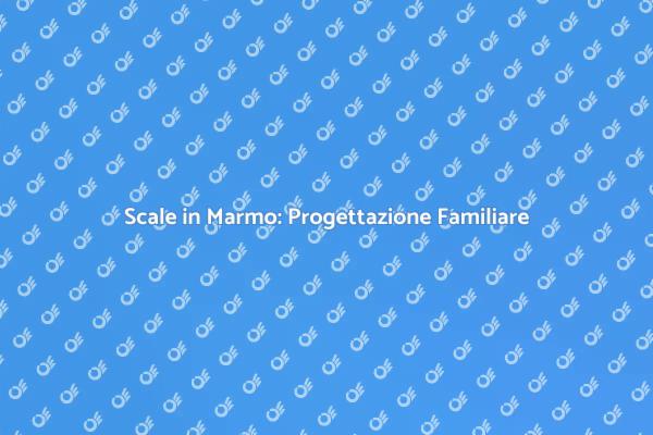Scale in Marmo: Design e Funzionalità