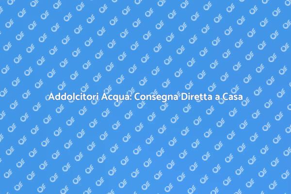 Riscopri l'Acqua con il Nostro Servizio
