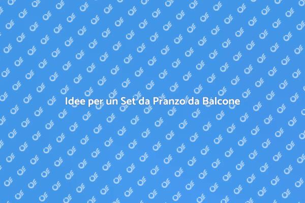Set da Pranzo per un Balcone Accogliente