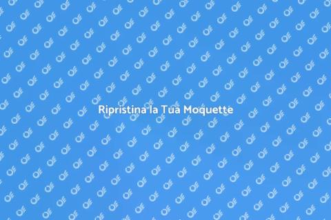 Riparare la Moquette in Casa