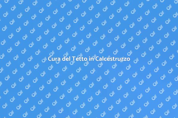 Manutenzione del Tetto in Calcestruzzo