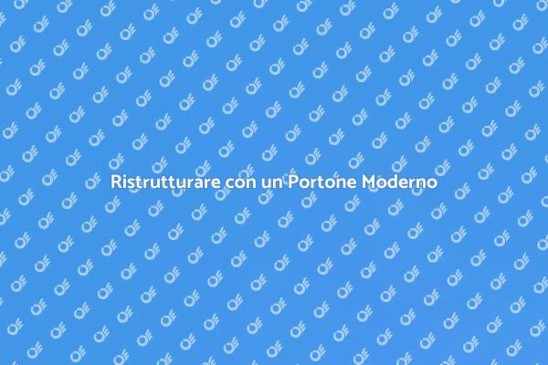 Stile Moderno per il Tuo Portone