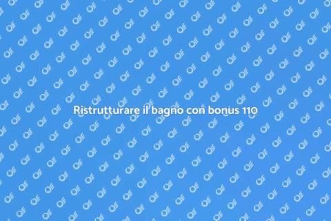 Installare bagno con bonus ristruttur