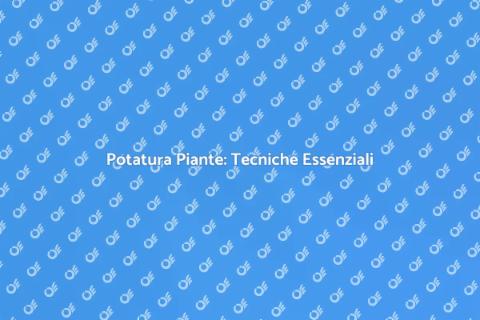 Potatura Piante: Bellezza e Salute