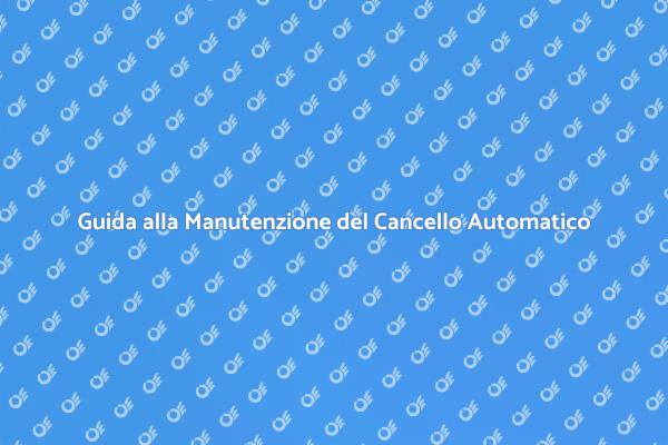 Manutenzione Cancello Automatico: Ecco Come