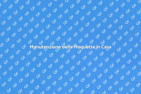 Pulizia della Moquette in Casa