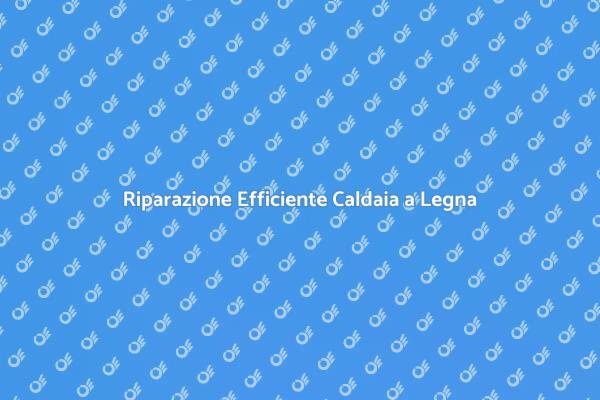 Caldaia a Legna: Diagnosi e Riparazione