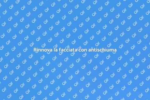 Applicare antischiuma sulla facciata
