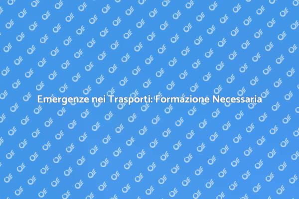 Gestione Emergenze: Sicurezza nei Trasporti