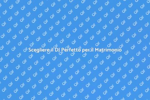 DJ per Matrimonio all'Aperto