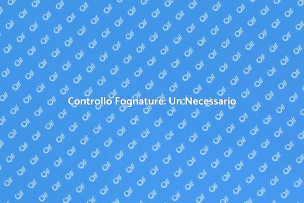 Fognature: Monitoraggio Essenziale