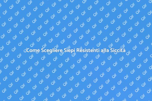 Siepi Ideali per Climi Aridi