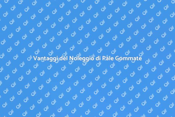 Noleggiare una Pala Gommata: Perché Farlo?