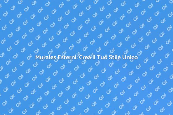 Trasforma il Tuo Esterno con un Murales