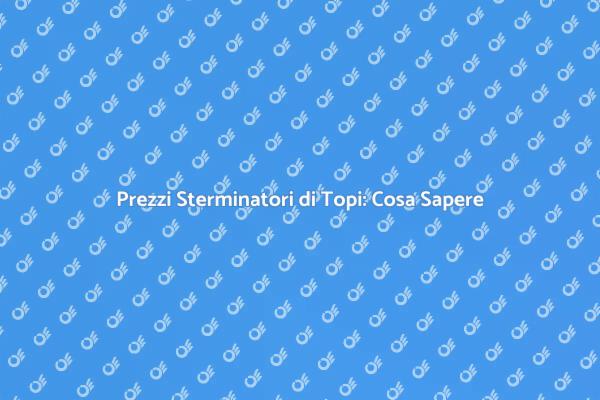 Costo Sterminazione Topi: Guida Completa