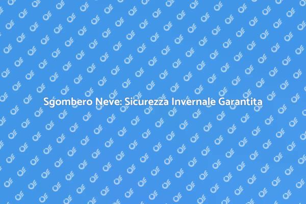 Sgombero Neve: Rendi Inverno Sicuro
