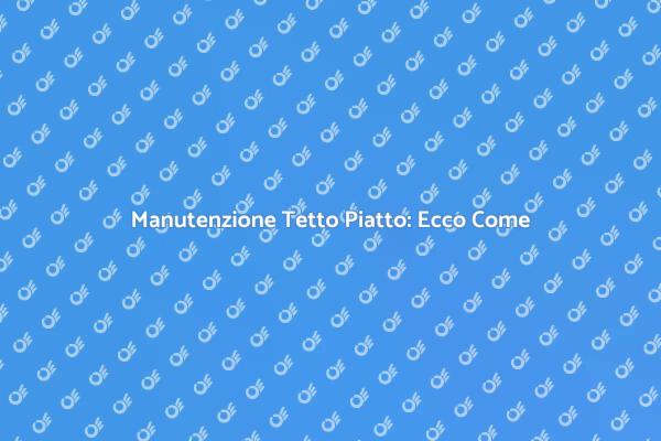 Importanza della Pulizia del Tetto Piatto