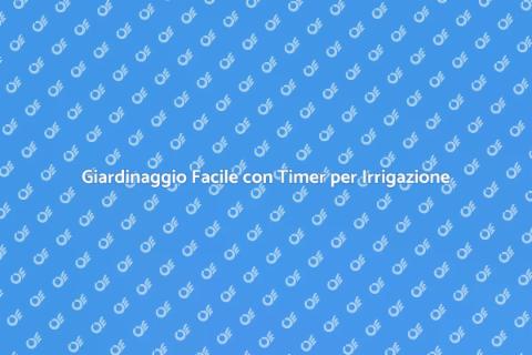 Timer per Irrigazione da Esterno