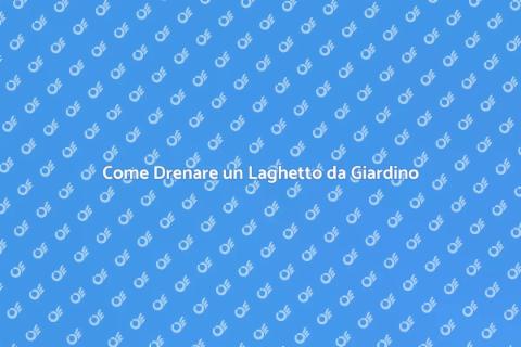 Drenaggio Laghetto da Giardino
