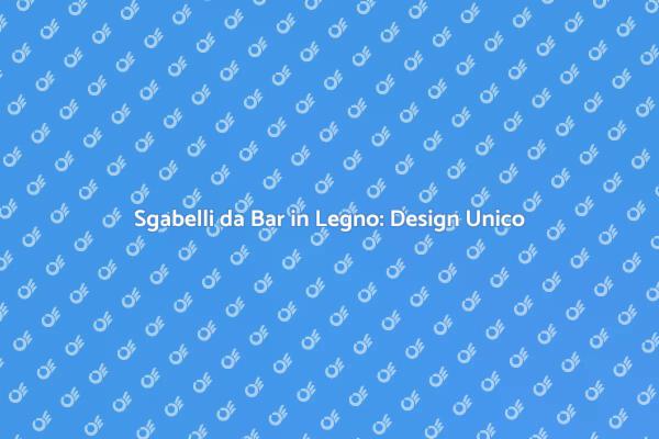 Sgabelli in Legno: Comfort e Design