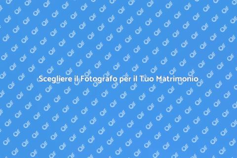 Assumere Fotografo per Matrimonio