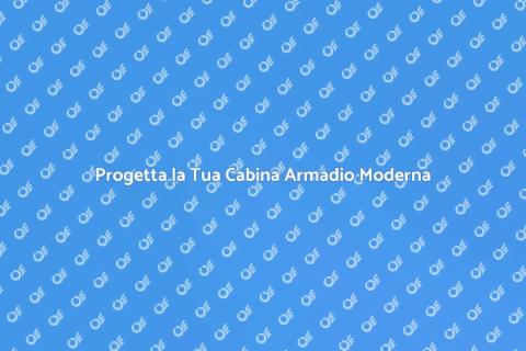 Cabina Armadio in Cartongesso Moderna
