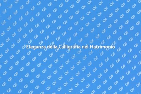 Calligrafo per Matrimonio Invernale
