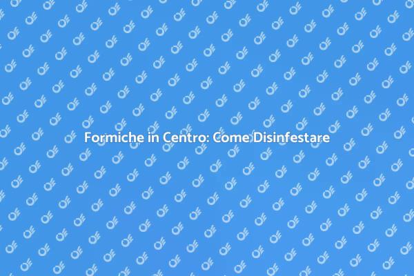 Combattere le Formiche nei Centri Educativi