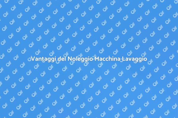 Macchina per Lavaggio a Pressione: Vantaggi